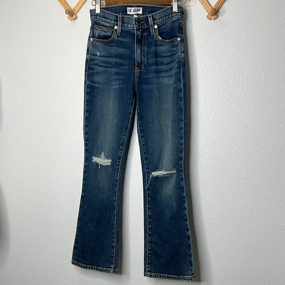 LE JEAN bella crop flare jean in meadow - Picture 3 of 10